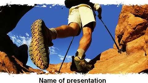 Mountain Hiking PowerPoint Template by PoweredTemplate.com