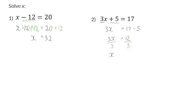 01 Equations using inverse operations