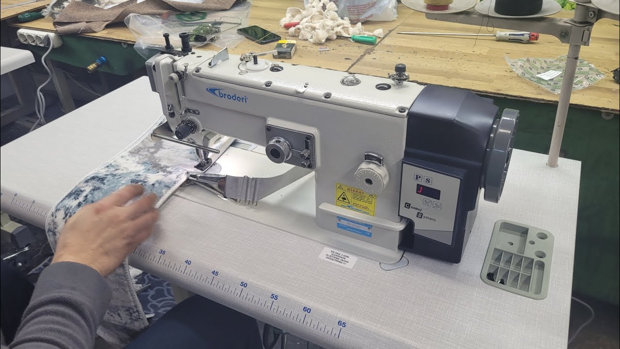 Broderi BD-2530 Çift Papuç Zigzag Makinası- Halı Kenarı Biye