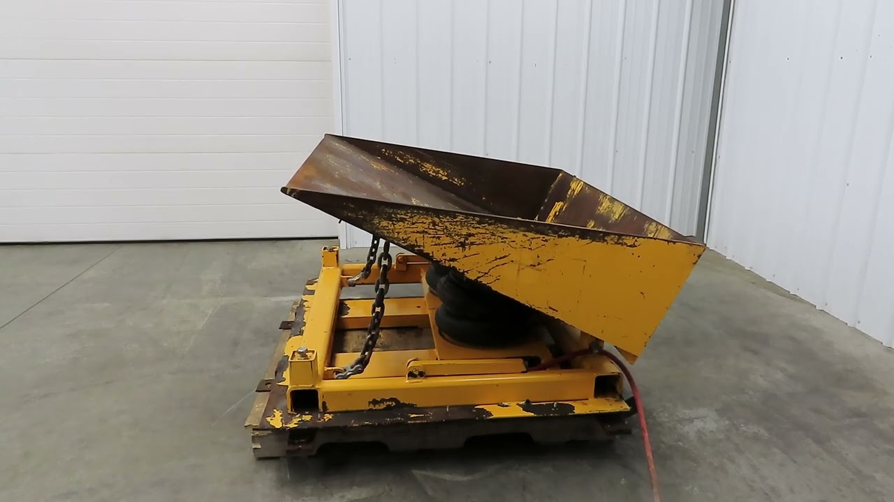 Econo Lift Pneumatic Tilt Table Tote Tipper 8000lbs 30° Degree 55 x 44" Top Sku: 292708