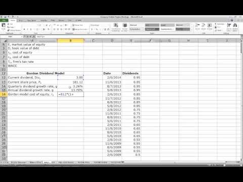 BA 360 Gordon Dividend Model and WACC Help Video