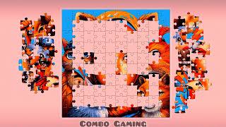 puzzle #1128 gameplay || hd ai art girl with cats pets jigsaw puzzle || @combogaming335