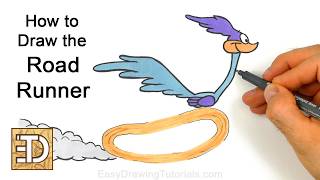 How to Draw the Road Runner from Looney Tunes