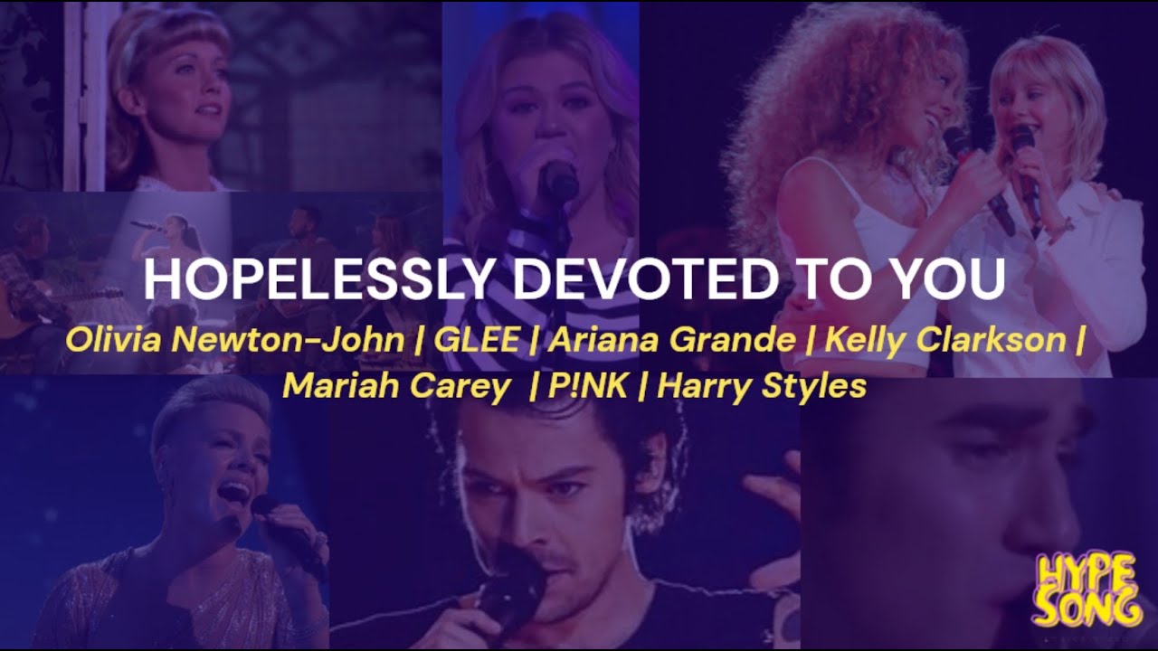 Olivia NewtonJohn Hopelessly Devoted To You (LYRICS) GLEE Ariana