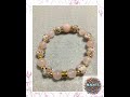 Handmade Rose Quartz Bracelet with Lampwork Floral Glass Beads - Victorian Style Women's Jewelry ...
