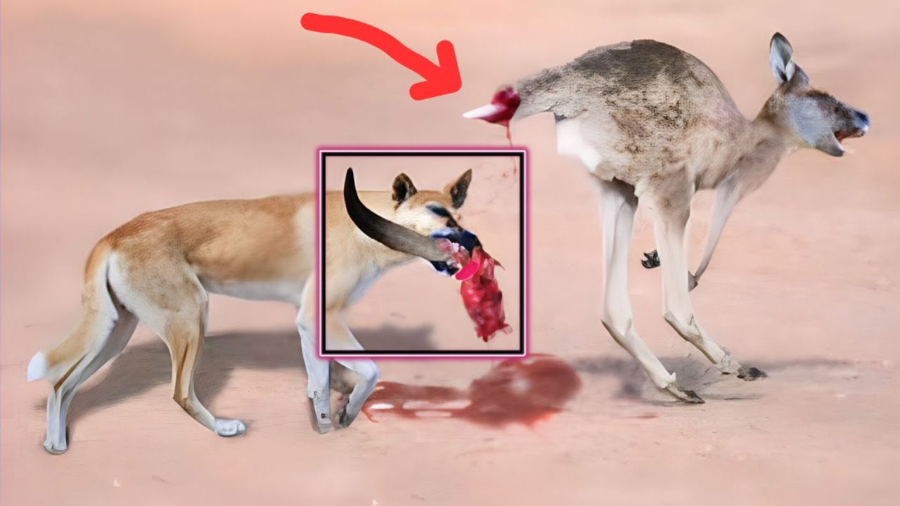 Dingo dogs attack kangaroos YouTube