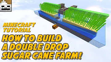 Minecraft Tutorial 1.12 How To Build A Lossless, Fully Automatic, Double Drop Sugar Cane Farm