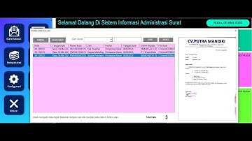 APLIKASI SURAT MASUK DAN SURAT KELUAR | PART 3 | EXCEL & VBA TUTORIAL