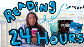 reading for 24 hours by the ocean 🌊☀️🏖️📖 || 24 hour challenge