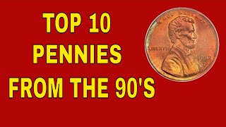 Top 10 Rare pennies with varieties & errors worth money from the 90's in your change!