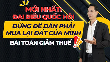 Mới nhất Đại biểu Quốc hội “ Đừng Để dân phải mua lại đất của mình” và bài toán giảm thuế | Hiệp BĐS