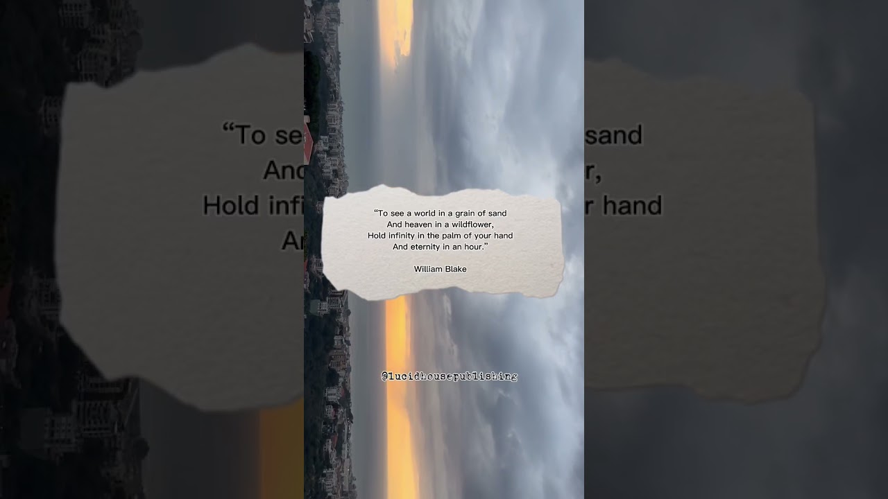 William Blake Inspirational Poetry Quote About Creativity and Wonder 💭 📕 🌹 🌙 