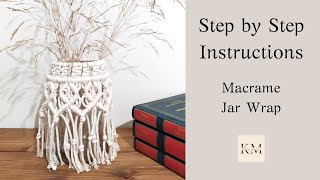 How to make a Macrame Jar Wrap - Heart Pattern - DIY Tutorial