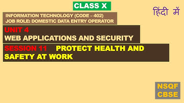 PROTECT HEALTH AND SAFETY AT WORK |  | CLASS X UNIT 4 | IT 402