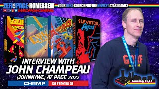 John Champeau (Champ Games) Dev Interview - Gorf Aracade, RobotWar 2684, Elevator Agent @ PRGE 2022 Profile