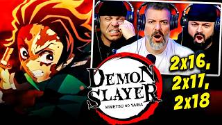 Demon Slayer reaction season 2 episode 16/17/18 (DUB) | First time watching