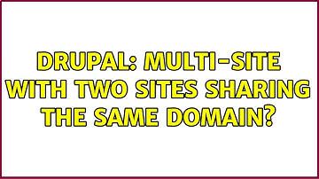Drupal: Multi-site with two sites sharing the same domain?