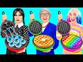 Wednesday vs Grandma Cooking Challenge  Parenting Hacks by Fun Challenge