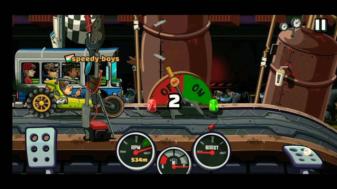 Hill climb game 2 race with rotaro car