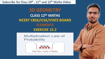 class 12 maths | probability | conditional probability | element | exercise 15.1