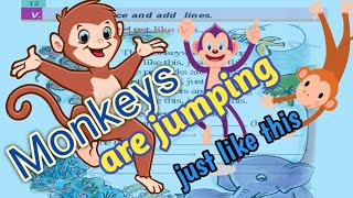 Monkeys are jumping |2nd class rhyme |nursery rhymes |just like this rhyme @TejusChalk