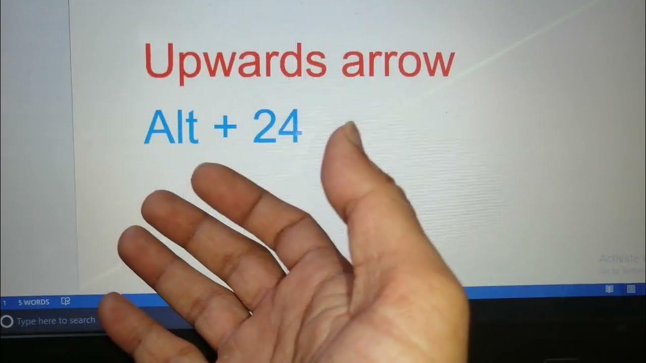 how-to-type-upward-arrow-keyboard-shortcut-for-upward-arrow-youtube