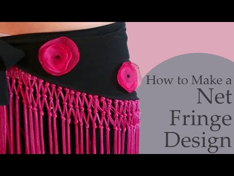 How To Make A Net Fringe Design For Belly Dance Hip Scarf