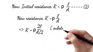 A conductor of resistance R is stretched ..........volume constant. What will be its new resistance?