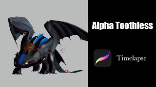 Alpha Toothless [Procreate Timelapse]
