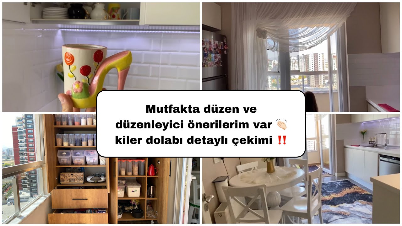 Mutfaktaki düzenim harika oldu 🥰 Detaylı dolap içi ve kiler çekimi 💓