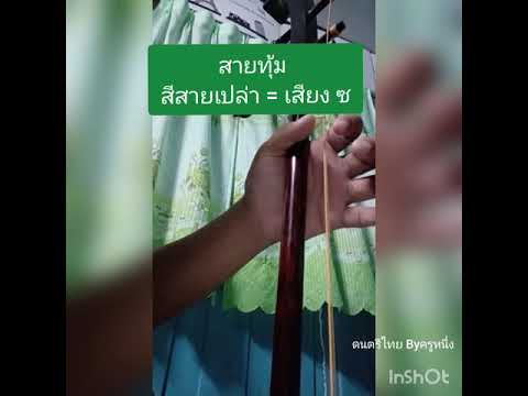 สาธิตการกดนิ้ว สายทุ้มซอด้วง