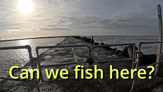 Pier fishing South Wales,Swansea bay.