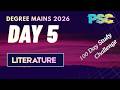 LITERATURE - 1📚DAY 5/100📚2026 PSC Degree Mains Study Vlog
