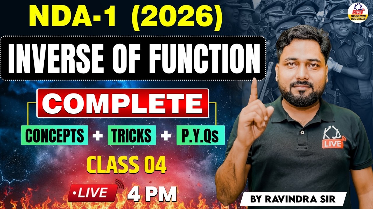 || INVERSE OF FUNCTION || NDA1/2026 || CLASS NO -04 || BY- RAVINDRA SIR✌️