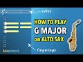 G Major Scale Tutorial Alto Sax Saxplained