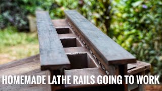 Homemade Lathe Rails Going To Work Part2