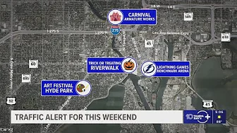 Traffic alert: Expect congestion, limited parking spaces this weekend in and around downtown Tampa