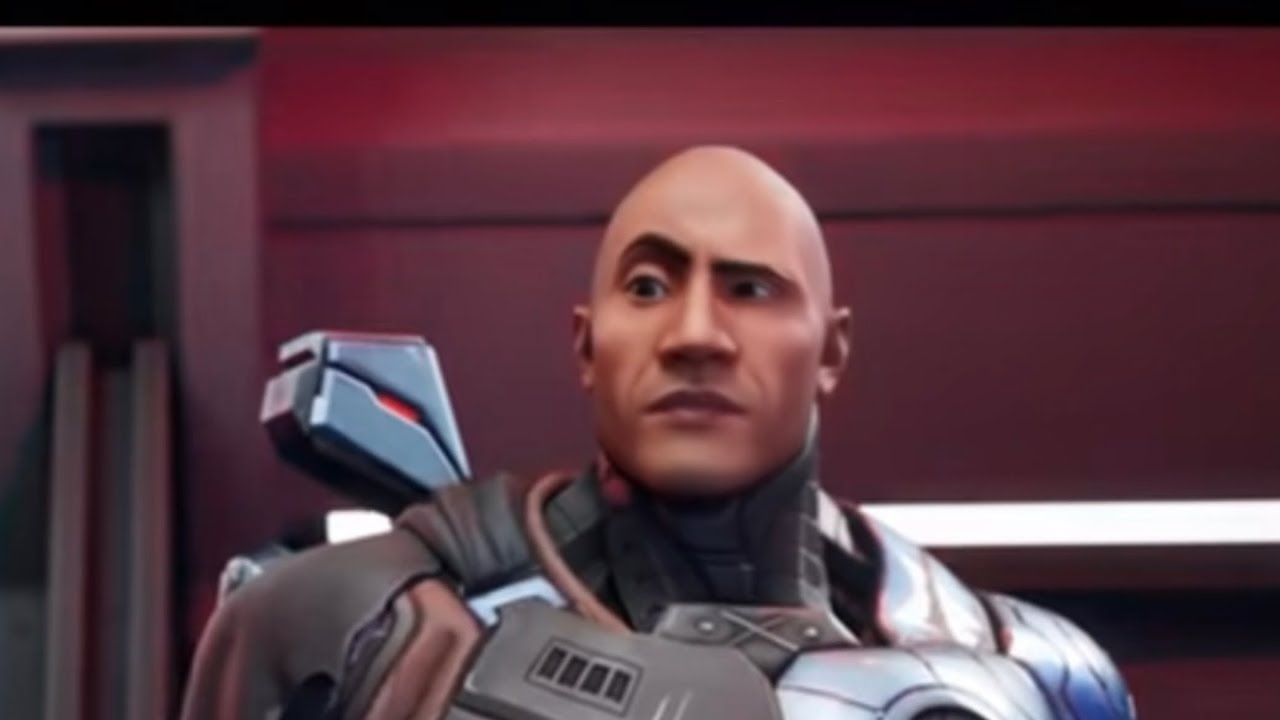 The rock eyebrow meme in fortnite 