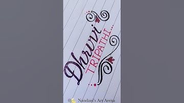 Dhruvi Tripathi Name Art #shorts #ytshorts