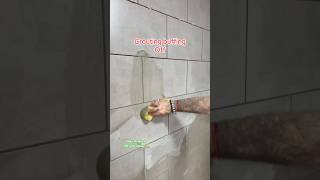 Buffing off the tiles , #plumbing #bathroom #diy #foryougage #plumbingtime #renovation #diytip