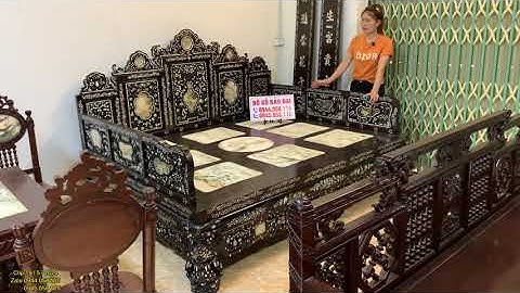 bộ trường huế,giường ngũ sơn cẩn ốc,bộ bàn ăn louis,tượng,tranh đĩa khảm ốc,khay trà,hộp chè,khay...