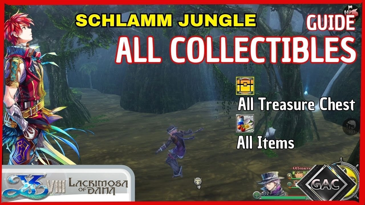 Schlamm Jungle - All Treasure Chest | Ys VIII: Lacrimosa of DANA | GAC