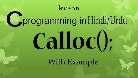 calloc function in c programming tutorials