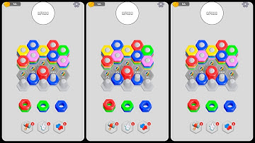 Nuts Sort: Sticker Hexa Puzzle Gameplay Android Mobile