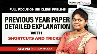 TARGET SBI CLERK PRELIMS | PYQ EXPLANATION WITH SHORTCUTS & TRICKS | BY PRISCILLA MAAM screenshot 3