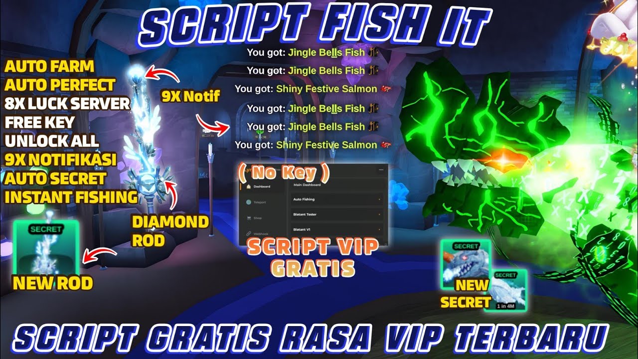 SCRIPT FISH IT VIP GRATIS 2026 !! AUTO FARM, 9X SPEED FISHING, INSTANT FISHING, DIAMOND ROD