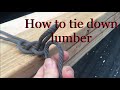 How to tie down lumber on your truck