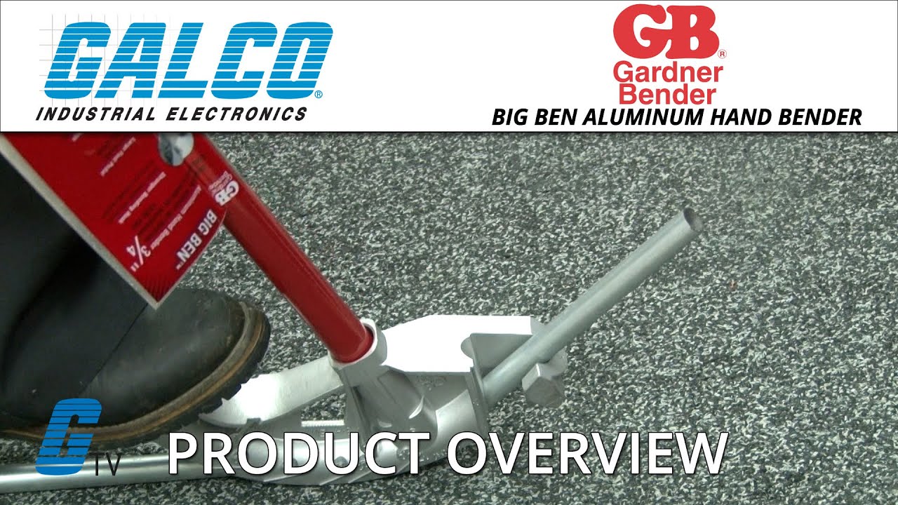 Gardner Bender 962 BigBen Aluminum Conduit Hand Bender Head 1 inch EMT and ¾... 