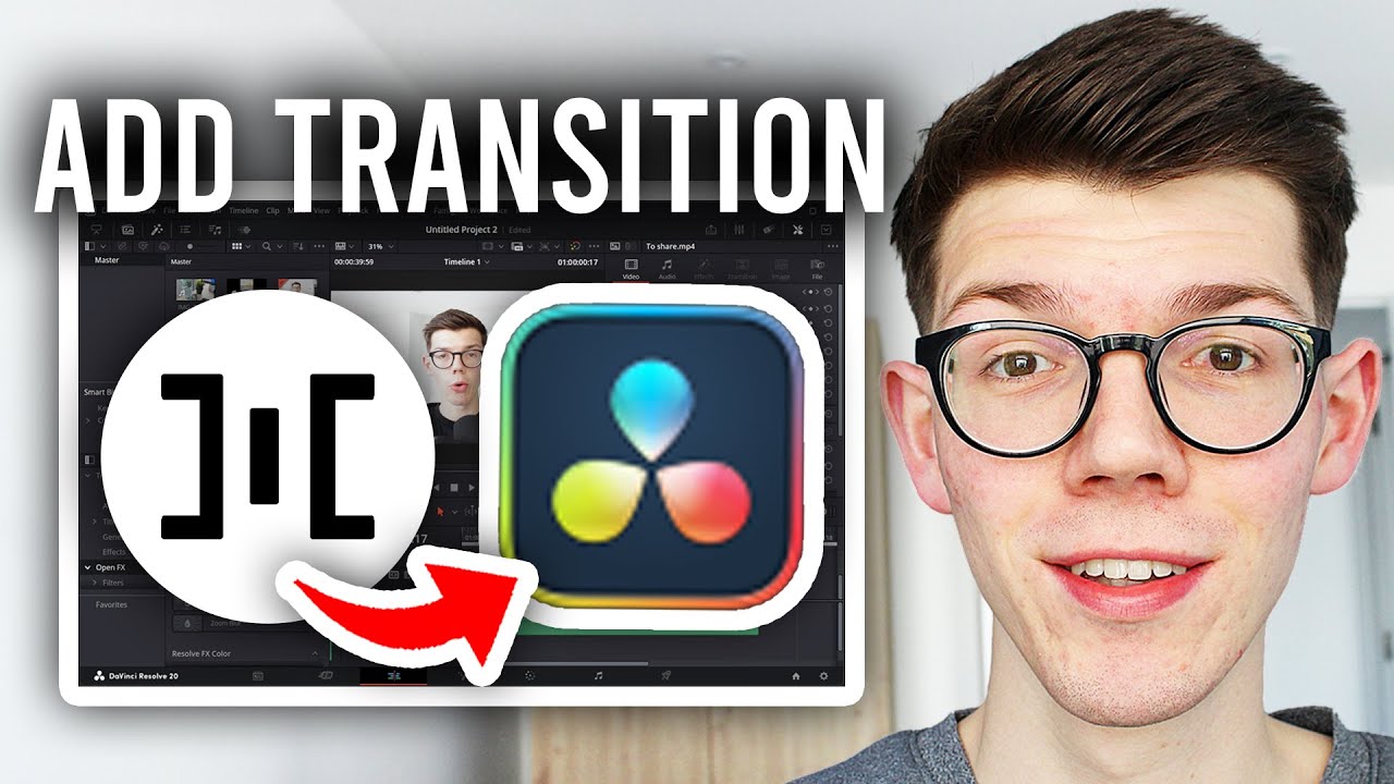 How To Add Transitions In Davinci Resolve - Step By Step - YouTube
