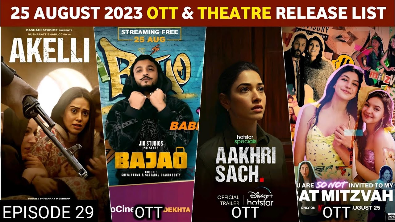 25 August 2023 OTT Movies & Web Series Release Update Full List | Netflix, Prime Videos, Hotstar,Jio